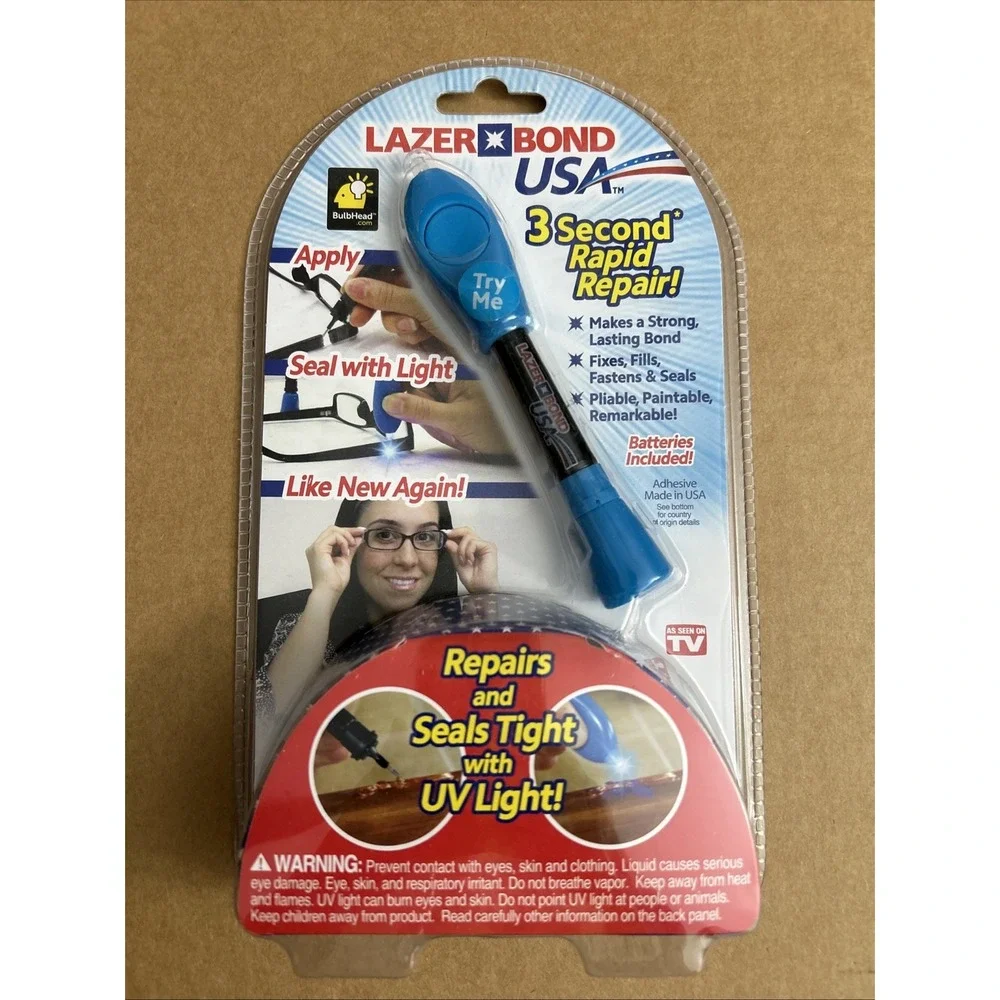 3 Second Rapid Repair Lazer Bond USA UV Activated Liquid Plastic 1421